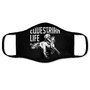 Discover Equestrian Life Riding Girl Horseback Face Masks