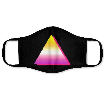 Discover Retro triangle style 80s-90s. Face Masks