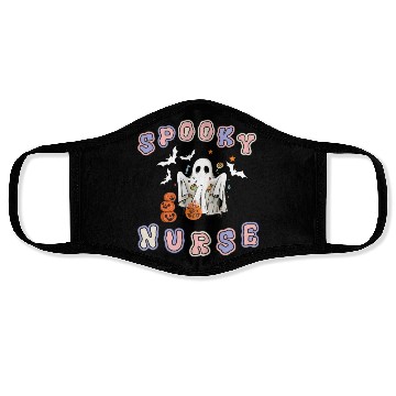 Discover Spooky nurse Halloween design Face Masks