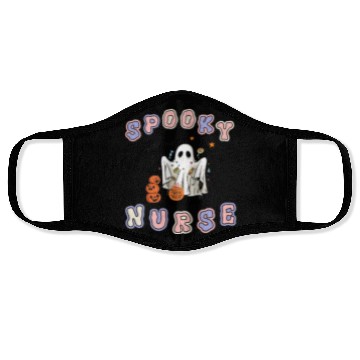 Discover Spooky nurse Halloween design Face Masks