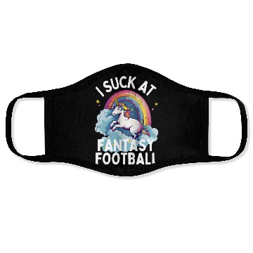 Discover I Suck at Fantasy Football Face Masks