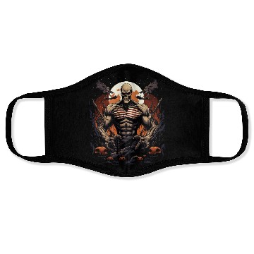 Discover Scary Beast Creepy Swole Halloween Gym Gains Face Masks