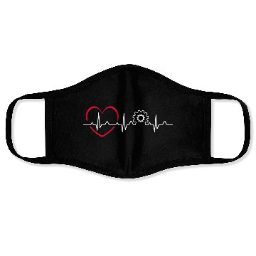 Discover Mechanic Heartbeat Face Masks