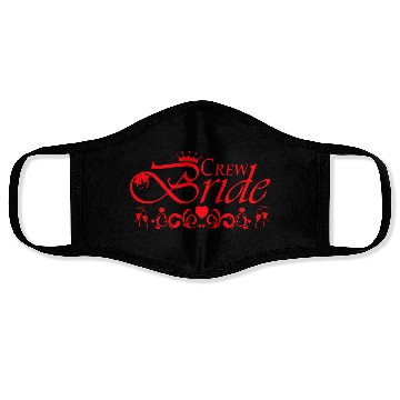 Discover Crew Bride Bachelorette Party Red Face Masks