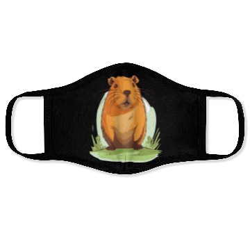 Discover Capybara In Nature Face Masks