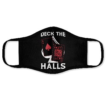 Discover Classic Blackjack Deck The Halls Casino Gambling Face Masks