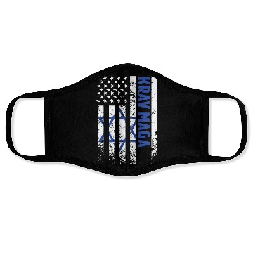 Discover Krav Maga American USA Israel Flag Face Masks