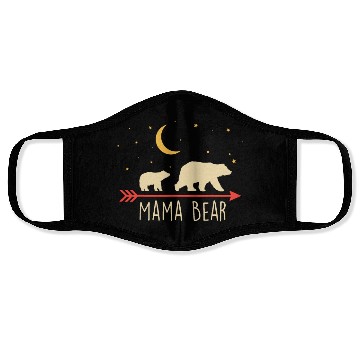 Discover Mama Bear with Cub Moon Stars Mama Bear Face Masks