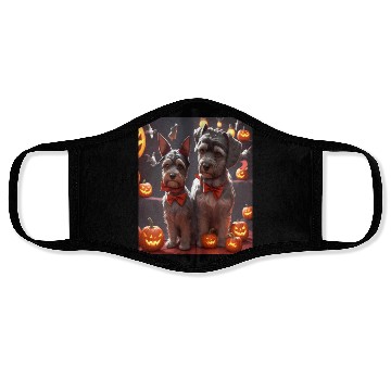 Discover Schnauzer Hallooween Spooktacular Face Masks