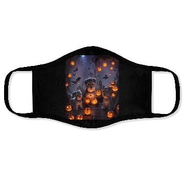 Discover Schnauzer Hallooween Spooktacular Face Masks