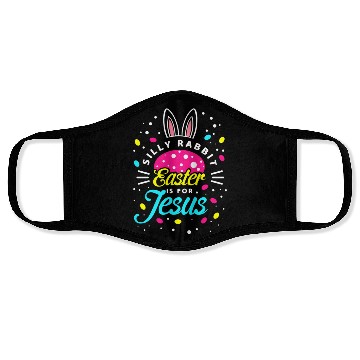 Discover Silly Rabbit Easter Is For Jesus Toddler Bunny Chr Face Masks