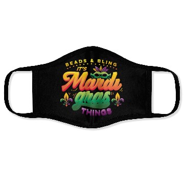 Discover Beads & Bling It's Mardi Gras Things Face Masks