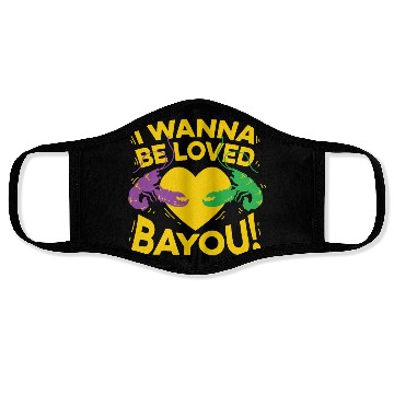 Discover I Wanna Be Loved Bayou Mardi Gras Face Masks