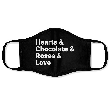 Discover Valentine Hearts Chocolate Roses Love Face Masks