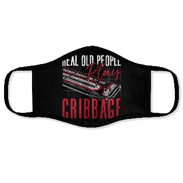 Discover Cribbage Real Old People Play Cribbage Board Game Face Masks