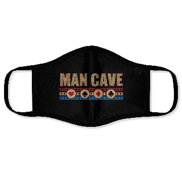 Discover Cribbage Man Cave Loves Board Game Tournament Face Masks