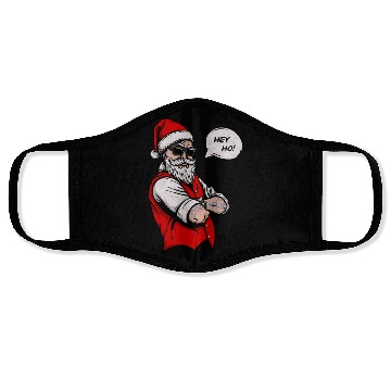 Discover Naughty Santa Hey Ho Christmas Xmas Holiday Face Masks