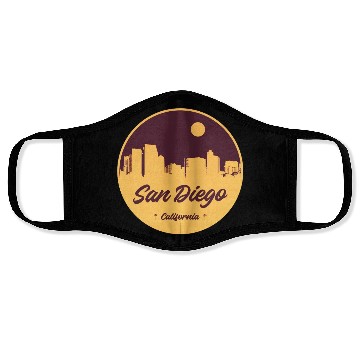 Discover San Diego Skyline Face Masks