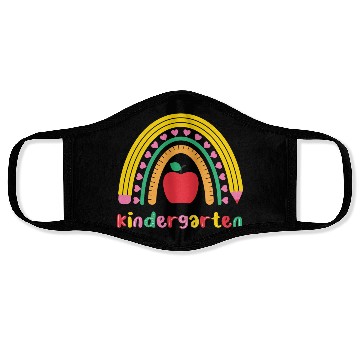 Discover Kindergarten Rainbow Girls Kids Teacher Team Face Masks