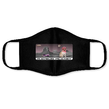 Discover Raygun Planet Chihuahua Face Masks