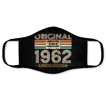 Discover Retro '62 Vintage Birthda Face Masks