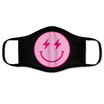 Discover light pink face lightning bolt eyes Face Masks