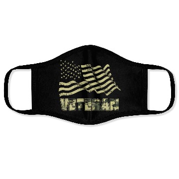Discover Us Veteran Flag Face Masks