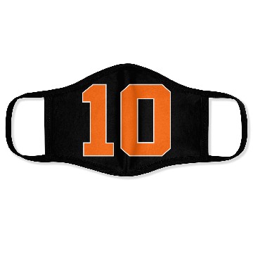 Discover Number 10 Sports Orange Face Masks
