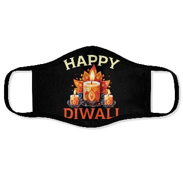 Discover Happy Diwali Diwali Festival Indian Hindu Hinduism Face Masks