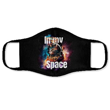 Discover In my Mind Space Cat Astronaut Animal Pets Lover Face Masks