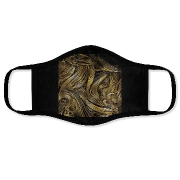 Discover Gold Line Pattern Face Masks