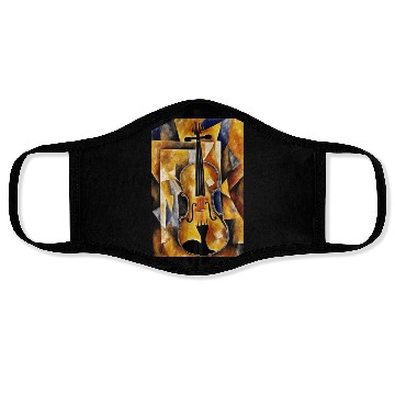 Discover Violin Painting with Geometric Art Face Masks