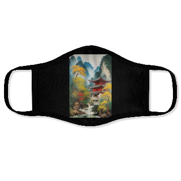 Discover Sailing Ship at Sunset Face Masks