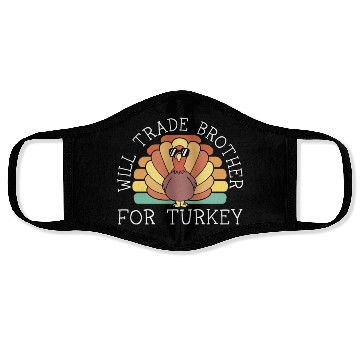 Discover Happy Thanksgiving Holiday Dinner Turkey Blessed Face Masks