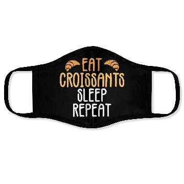 Discover Croissant Love Joke Bakery Bread Pastry Patisserie Face Masks