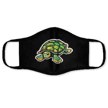 Discover Turtle Animal Turtle Green Face Masks