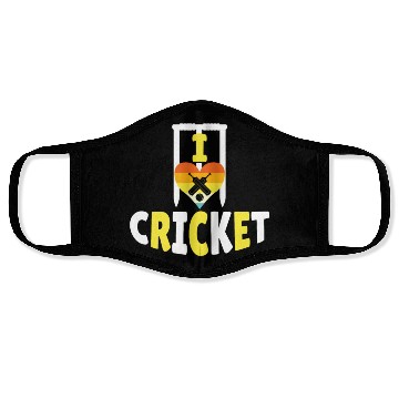 Discover I Love Cricket Face Masks