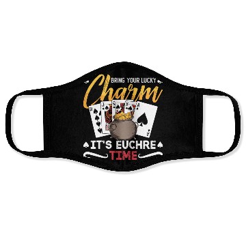 Discover Euchre Bring Your Lucky Charm It's Board Game Face Masks