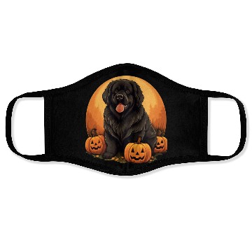 Discover Newfoundland Dog Pumpkin Lazy Halloween Party Face Masks
