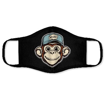 Discover Monkey Crazy Monkey Cool Monkey with Cap Face Masks
