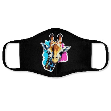 Discover Giraffe Color Splash Giraffe Head Face Masks
