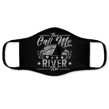 Discover Poker Dice They Call Me River Rat Loves Card Game Face Masks