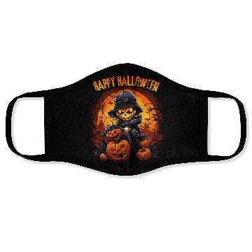 Discover Halloween Pumpkin Riding Motorcycle Rider Face Masks