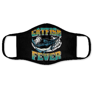 Discover Noodling Flathead Fishing Catfish Angler Face Masks