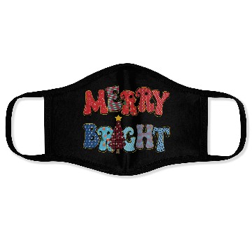 Discover Merry and Bright Chistmas Tree Family Christmas Face Masks