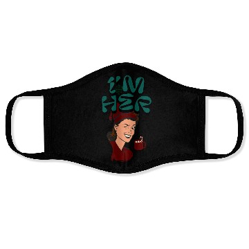 Discover Im Her! Christmas/ Mrs. Claus design Face Masks