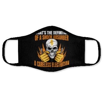 Discover Electrician Funny Construction Electrician Face Masks