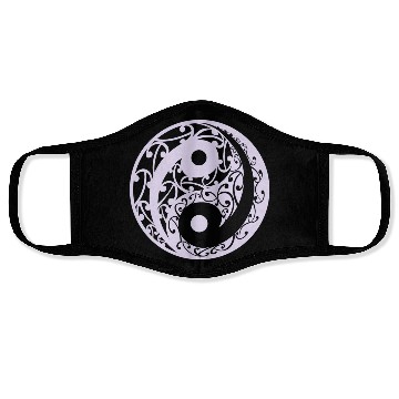 Discover Yin And Yang Koru Pattern In A Light Purple Colour Face Masks