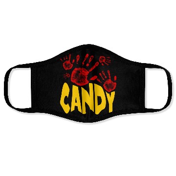 Discover Bloody Hands Halloween Candy Design Face Masks