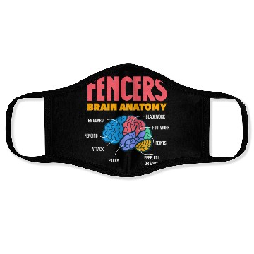 Discover Fencers Brain Anatomy Face Masks